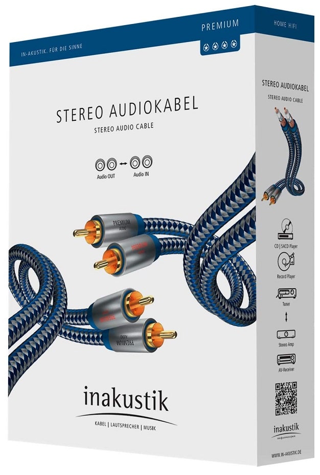 Inakustik Premium NF-RCA 3,0 m. - RCA kabel