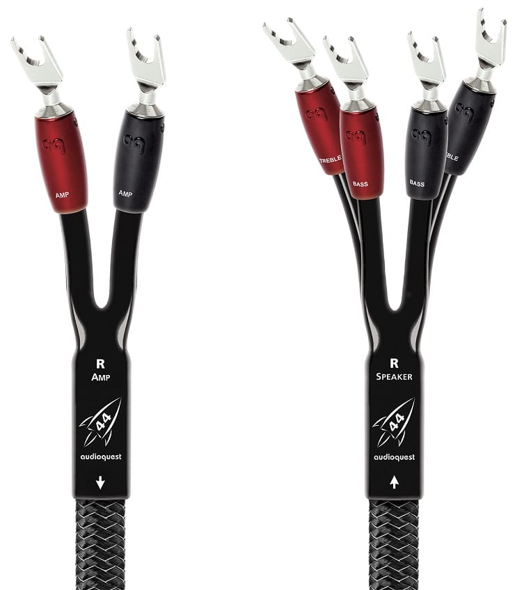 AudioQuest Rocket 44 BW | Spade | 2,0 m. - Luidsprekerkabel