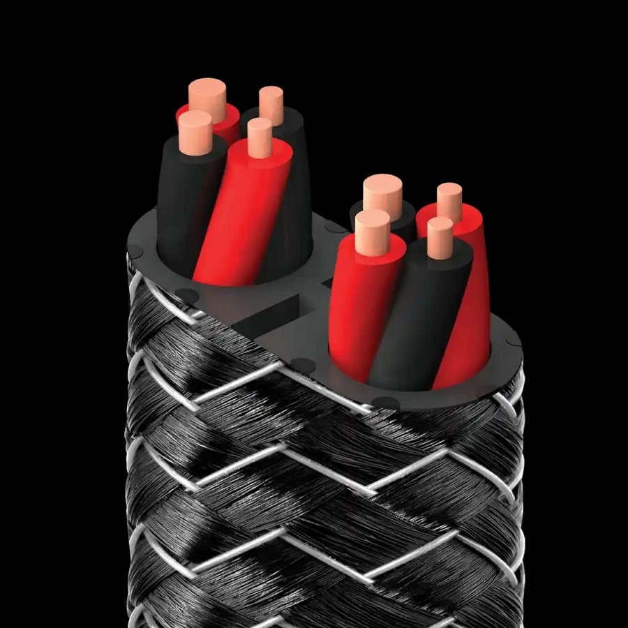 AudioQuest Rocket 44 BW | Spade | 2,0 m. - Luidsprekerkabel