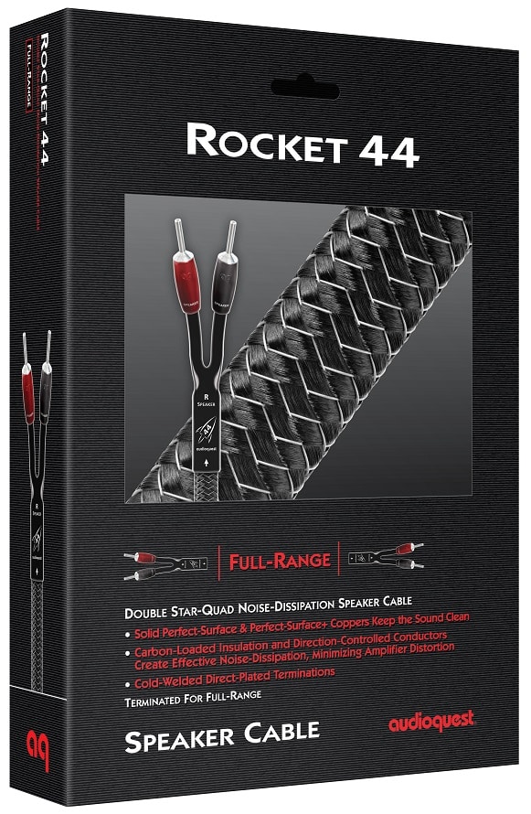 AudioQuest Rocket 44 BW | Spade | 2,0 m. - Luidsprekerkabel